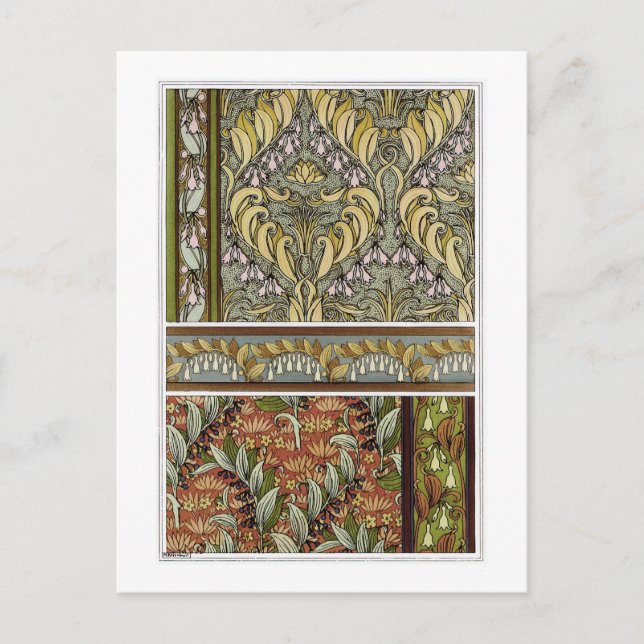 Vintages Jugendstil-Solomon-Siegel, M.P. Verneuil Postkarte (Vorderseite)