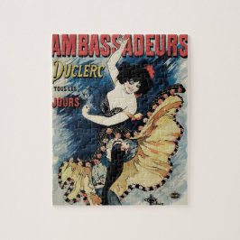 Vintages Jugendstil, Spanischer Flamenco-Tänzer Puzzle
