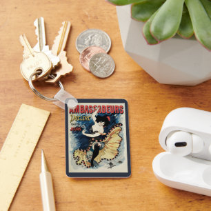 Vintages Jugendstil, Spanischer Flamenco-Tänzer Schlüsselanhänger