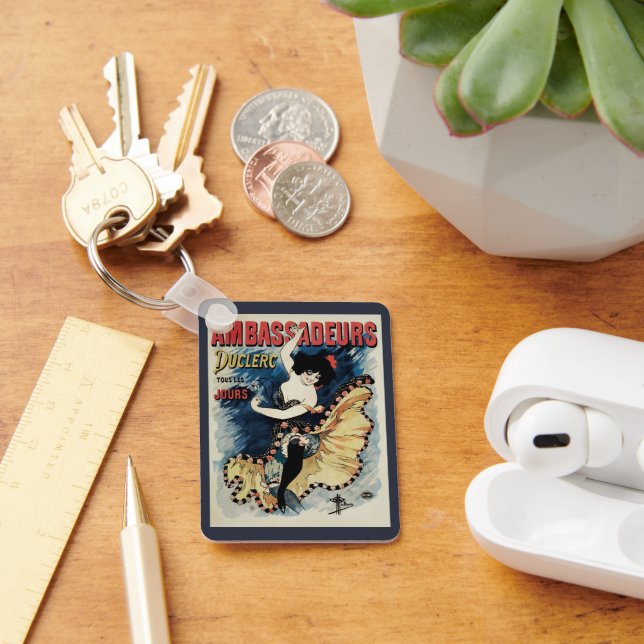 Vintages Jugendstil, Spanischer Flamenco-Tänzer Schlüsselanhänger (Schreibtisch)