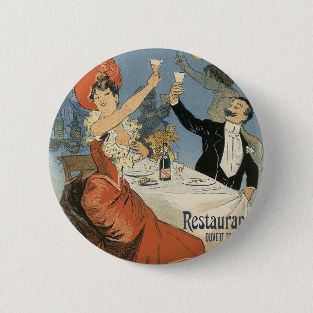Vintages Jugendstil, Taverne Olympia Restaurant Button (Vorderseite)