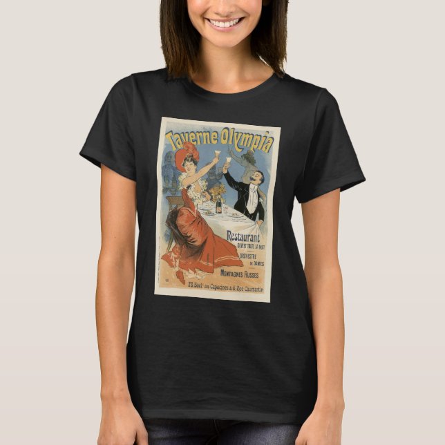 Vintages Jugendstil, Taverne Olympia Restaurant T-Shirt (Vorderseite)