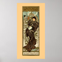Vintages Jugendstil-Theater und von Mucha