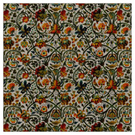 Vintages Jugendstil-Thistles Cicadas Muster Stoff