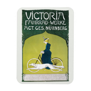 Vintages Jugendstil, Victoria Fahrrad Werke, Rehm Magnet