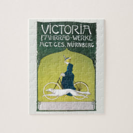Vintages Jugendstil, Victoria Fahrrad Werke, Rehm Puzzle