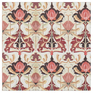 Vintages Jugendstil-Waratah-Blumenmuster Stoff