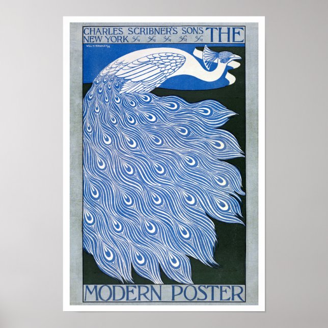 Vintages Jugendstil-Werbeplakat - Pfau Poster (Vorne)