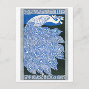 Vintages Jugendstil-Werbeplakat - Pfau Postkarte