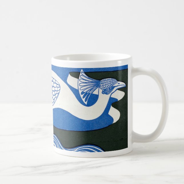 Vintages Jugendstil-Werbeplakat - Pfau Tasse (Rechts)