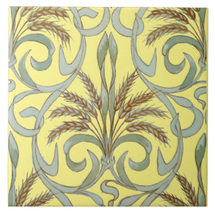 Vintages Jugendstil-Wheat-Muster Fliese