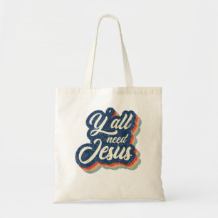 Vintages Junge braucht Jesus Religious Faith Chris Tragetasche