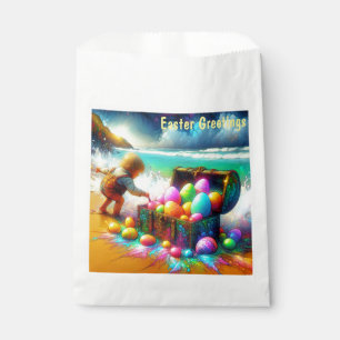 VINTAGES Junge Ei Schatztruhe Bruststrand ~ Beutel Geschenktütchen