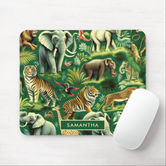Vintages Jungtiermuster Mousepad
