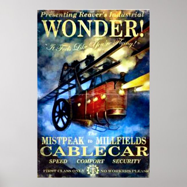 Vintages Kabelauto Poster (Vorne)