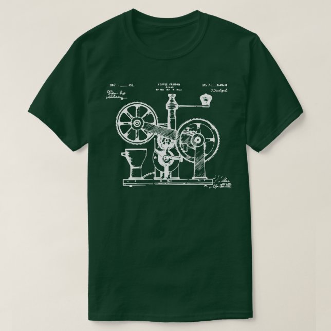 Vintages Kaffeemaschine T-Shirt (Design vorne)