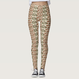 Vintages Kaffeeposter Leggings