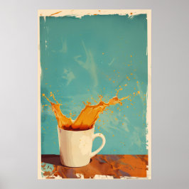 Vintages Kaffeepulster Poster