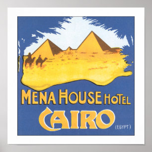 Vintages Kairo Ägypten Hotel Travel Poster Print