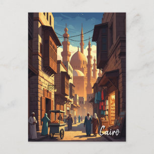 Vintages Kairo Ägypten Postkarte