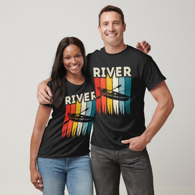 Vintages Kajak, River Adventure Canoe T-Shirt (Unisex)