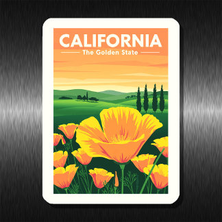 Vintages Kalifornien Magnet