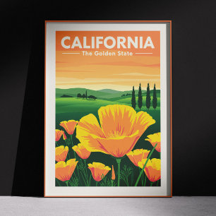 Vintages Kalifornien Poster