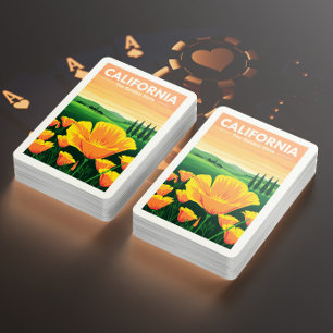 Vintages Kalifornien Spielkarten