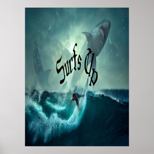 Vintages Kalifornien Surf Poster (Vorne)