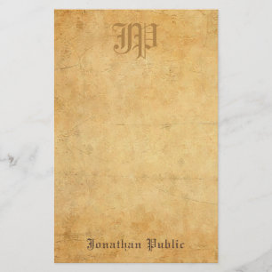 Vintages Kalligraphie-Monogramm-cooler alter Briefpapier