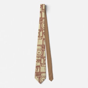 Vintages Kameratyp in braunen Farben Krawatte