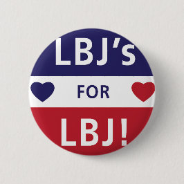Vintages Kampagnen-Logo LBJ Button