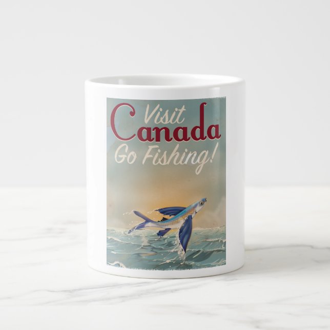 Vintages Kanada Fangreiseplakat Jumbo-Tasse (Vorderseite)