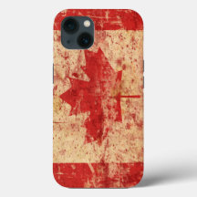Vintages kanadisches Flag Maple Leaf Design Phone