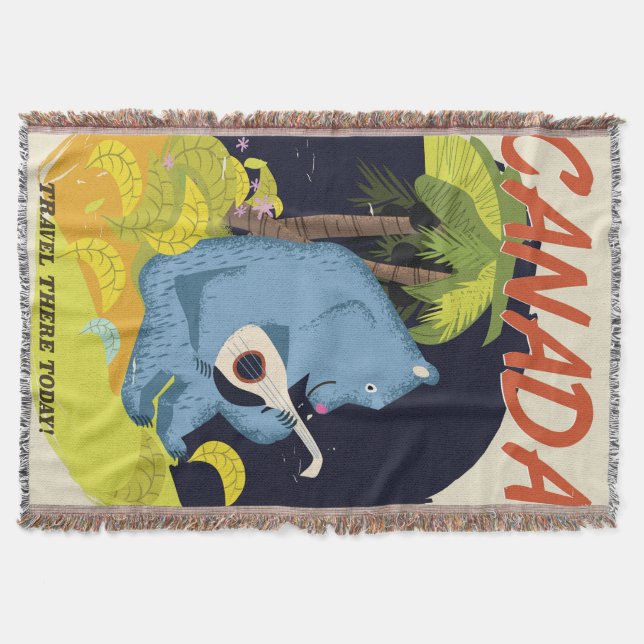 Vintages kanadisches Reiseplakat Decke (Vorderseite)