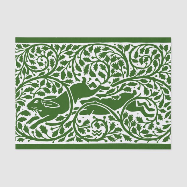 Vintages Kaninchen 10lb Seidenpapier, weiß Seidenpapier (Vorderseite)