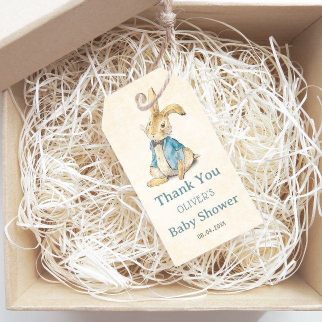 Vintages Kaninchen Die Kaninchen Babydusche Danke Geschenkanhänger (Von Creator hochgeladen)