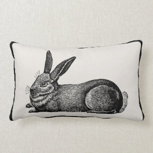 Vintages Kaninchen-Handwerker-Kissen - wählen Sie Lendenkissen