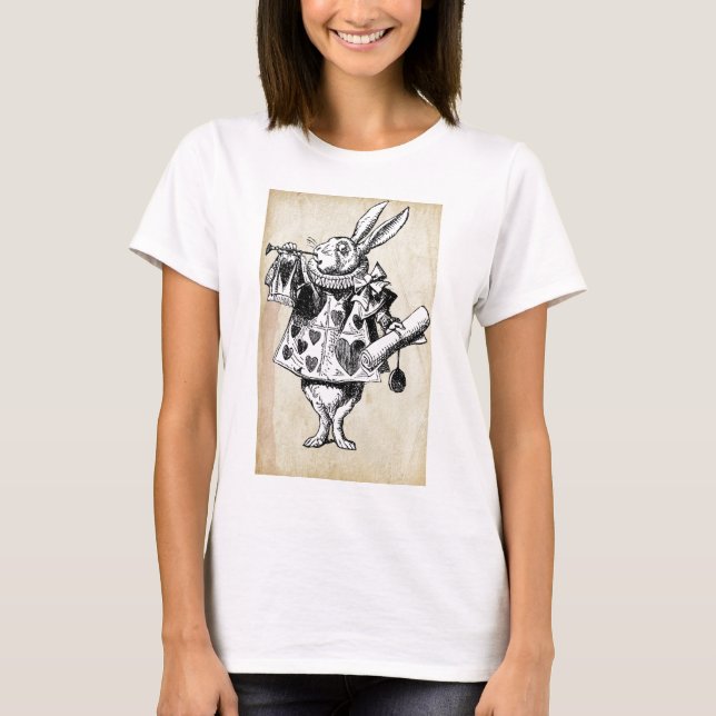 Vintages Kaninchen im Herzen T-Shirt (Vorderseite)
