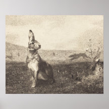 Vintages Kaninchendruckposter