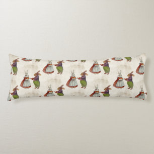 Vintages Kaninchenpaar in Viktorianischer Kleidung Seitenschläferkissen