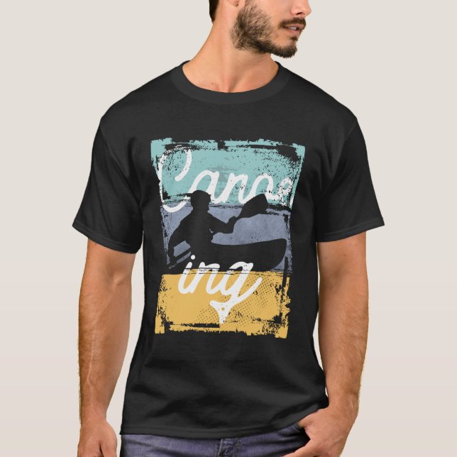 Vintages Kanufahren Extremsport T-Shirt (Vorderseite)
