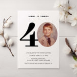 Vintages Kariertes 40. Geburtstag Foto Einladung<br><div class="desc">Diese Vintage Party Einladung aus dem 40. Jahrhundert eignet sich perfekt zum Geburtstag. Ersetzen Sie das Foto durch eines Ihrer eigenen Fotos in der Kindheit und passen Sie den Text Ihren Wünschen an. Alter kann bearbeitet werden, ansonsten checkt unsere Sammlung für andere Altersgruppen ein. Die Rückseite der Karte ist eine...</div>