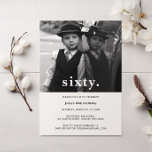 Vintages Kariertes 60. Geburtstag Foto Einladung<br><div class="desc">Diese Vintage Geburtstagsfeier ist perfekt für einen Geburtstag jeden Alters, egal ob Sie einen Ausflug in die Gedächtnisspur planen oder einfach nur gewollt haben, um ein lustiges Foto Ihrer Kindheit zu enthüllen. Ersetzen Sie das Foto durch eines Ihrer eigenen Fotos in der Kindheit und passen Sie das Alter & den...</div>
