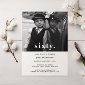 Vintages Kariertes 60. Geburtstag Foto Einladung