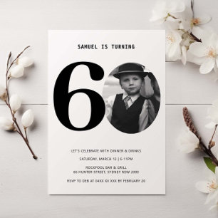 Vintages Kariertes 60. Geburtstag Foto Einladung