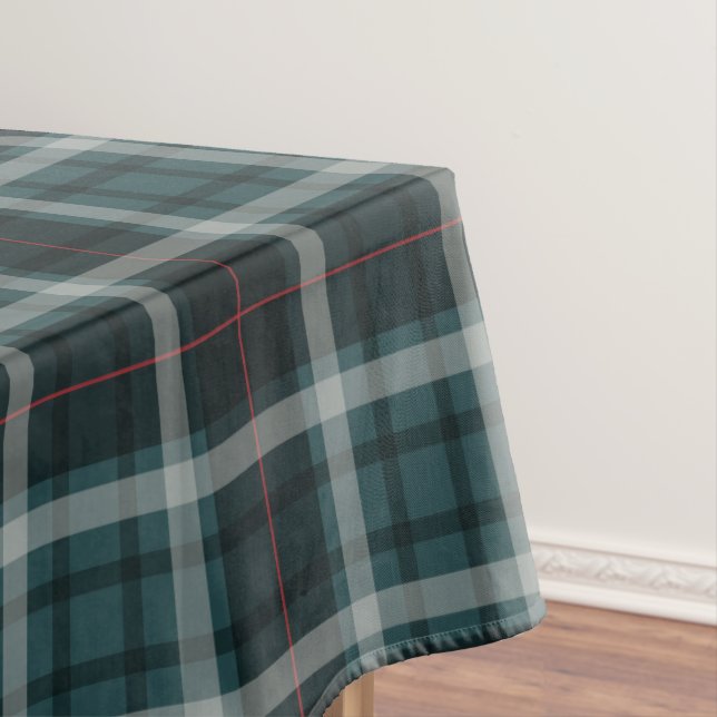 Vintages Kariertes Aquamarin Tischdecke (Beispiel)