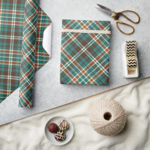 Vintages Kariertes Tartan Wrapping Paper Geschenkpapier