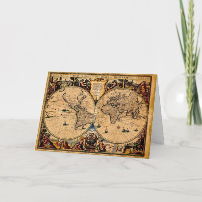 Vintages Karten-Nova totius terrarum 1625 Karte (Vorderseite)