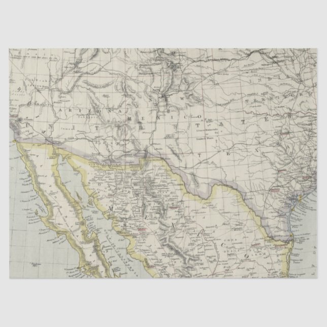 Vintages Kartendesign 8 Seidenpapier (Vorderseite)